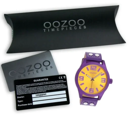 Oozoo Unisex Armbanduhr OOZOO Timepieces Analog Leder lila UOC1096A