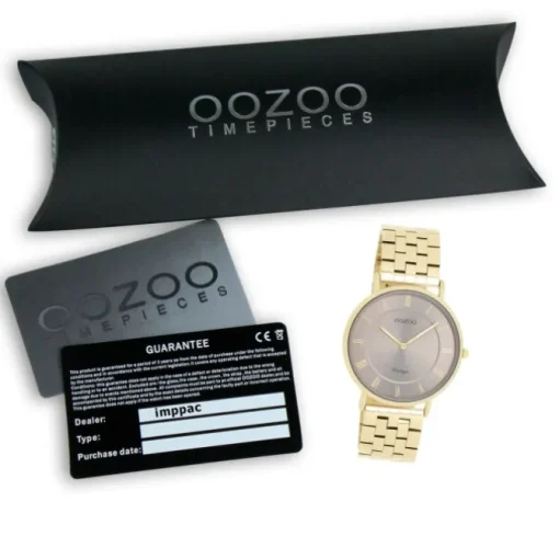 Oozoo Unisex Armbanduhr OOZOO Vintage Analog Edelstahl gold UOC20370
