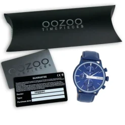 Oozoo Unisex Armbanduhr OOZOO Timepieces Analog Leder blau UOC11437