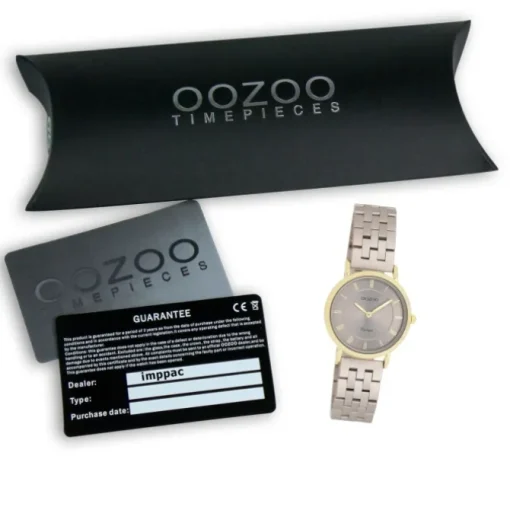 Oozoo Unisex Armbanduhr OOZOO Vintage Analog Edelstahl beige UOC20375