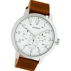 Oozoo Unisex Armbanduhr Timepieces Analog Leder braun UOC10505