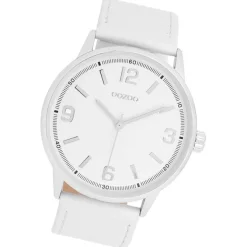 Oozoo Unisex Armbanduhr Timepieces Analog Lederband weiß UOC11500