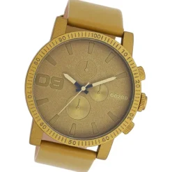 Oozoo Unisex Armbanduhr Timepieces Analog Leder olive grün UOC11217