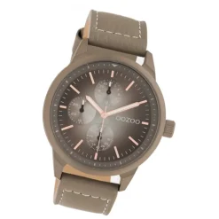 Oozoo Unisex Armbanduhr Timepieces C10907 Analog Leder braun taupe UOC10907