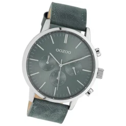 Oozoo Unisex Armbanduhr Timepieces C10915 Analog Leder grau UOC10915