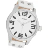 Oozoo Unisex Armbanduhr Timepieces Analog Leder weiß UOC1000A