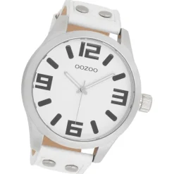 Oozoo Unisex Armbanduhr Timepieces Analog Leder weiß UOC1000A