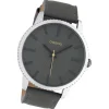 Oozoo Unisex Armbanduhr Timepieces Analog Leder grau UOC10330