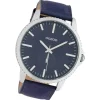 Oozoo Unisex Armbanduhr Timepieces Analog Leder blau UOC10332