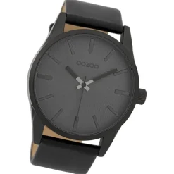 Oozoo Unisex Armbanduhr Timepieces Analog Leder schwarz UOC9629A
