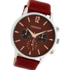 Oozoo Unisex Armbanduhr Timepieces Analog Leder rot UOC10356