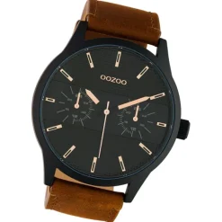 Oozoo Unisex Armbanduhr Timepieces Analog Leder braun UOC10538