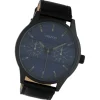 Oozoo Unisex Armbanduhr Timepieces Analog Leder schwarz UOC10539