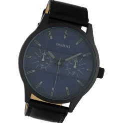 Oozoo Unisex Armbanduhr Timepieces Analog Leder schwarz UOC10539