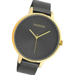 Oozoo Unisex Armbanduhr Timepieces Analog Metall schwarz UOC10554
