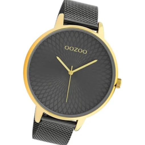 Oozoo Unisex Armbanduhr Timepieces Analog Metall schwarz UOC10554