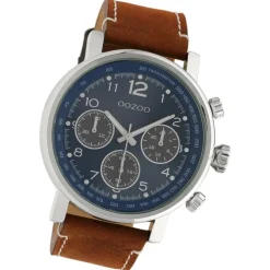 Oozoo Unisex Armbanduhr Timepieces Analog Leder braun UOC10671