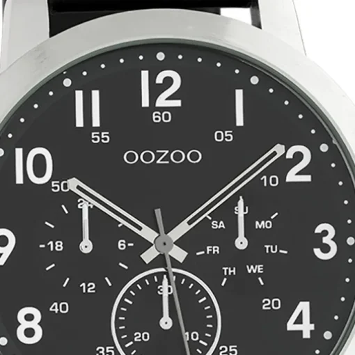 Oozoo Unisex Armbanduhr Timepieces Analog Leder schwarz UOC10506