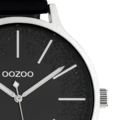 Oozoo Unisex Armbanduhr Timepieces Analog Leder schwarz UOC10569