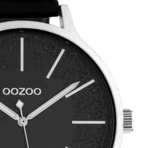 Oozoo Unisex Armbanduhr Timepieces Analog Leder schwarz UOC10569