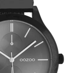 Oozoo Unisex Armbanduhr Timepieces Analog Metall schwarz UOC10690