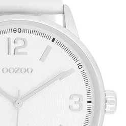 Oozoo Unisex Armbanduhr Timepieces Analog Lederband weiß UOC11500
