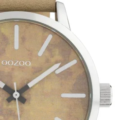 Oozoo Unisex Armbanduhr Timepieces Analog Leder beige UOC10000