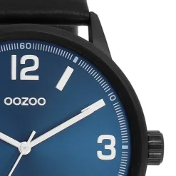 Oozoo Unisex Armbanduhr Timepieces Analog Lederband schwarz UOC11502