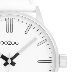Oozoo Unisex Armbanduhr Timepieces Analog Lederband weiß UOC11512
