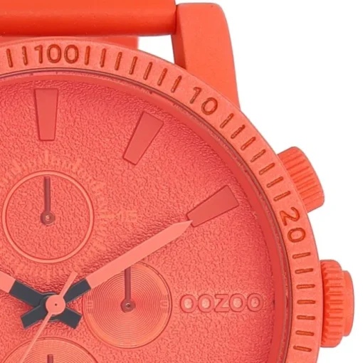 Oozoo Unisex Armbanduhr Timepieces Analog Leder rot orange UOC11219