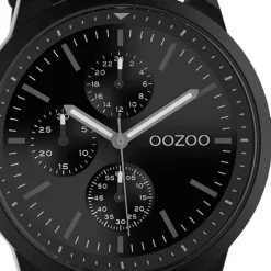 Oozoo Unisex Armbanduhr Timepieces C10909 Analog Leder schwarz UOC10909