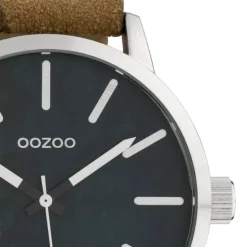 Oozoo Unisex Armbanduhr Timepieces Analog Leder camouflage dunkelgrün UOC10001