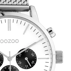Oozoo Unisex Armbanduhr Timepieces C10910 Analog Edelstahl silber UOC10910