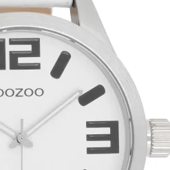 Oozoo Unisex Armbanduhr Timepieces Analog Leder weiß UOC1000A