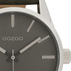 Oozoo Unisex Armbanduhr Timepieces Analog Leder dunkelgrau UOC9628A