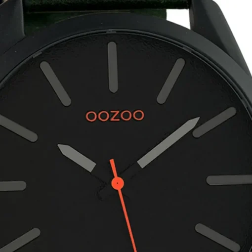 Oozoo Unisex Armbanduhr Timepieces Analog Leder dunkelgrün UOC10322