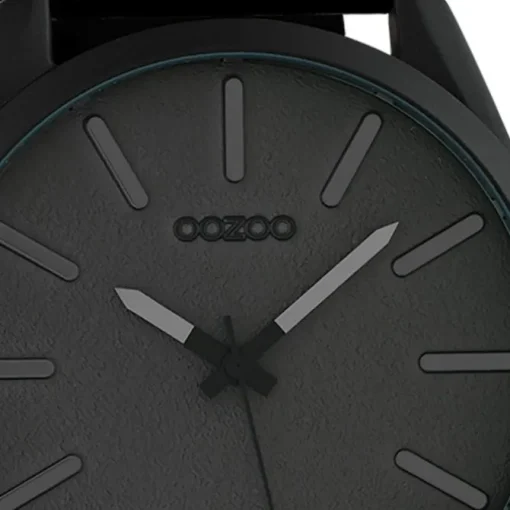 Oozoo Unisex Armbanduhr Timepieces Analog Leder schwarz UOC10324