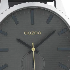 Oozoo Unisex Armbanduhr Timepieces Analog Leder grau UOC10330