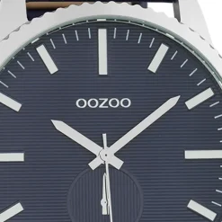 Oozoo Unisex Armbanduhr Timepieces Analog Leder blau UOC10332