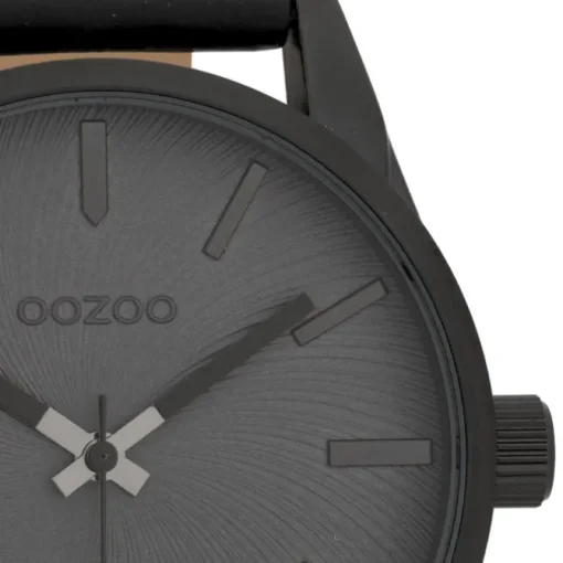 Oozoo Unisex Armbanduhr Timepieces Analog Leder schwarz UOC9629A
