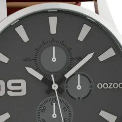 Oozoo Unisex Armbanduhr Timepieces Analog Leder dunkelbraun UOC10348