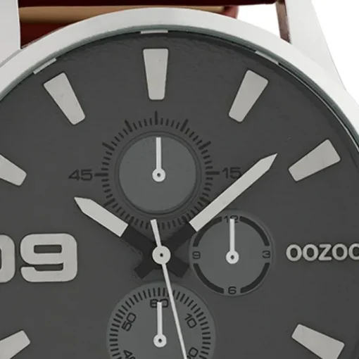 Oozoo Unisex Armbanduhr Timepieces Analog Leder dunkelbraun UOC10348