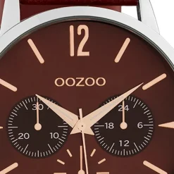Oozoo Unisex Armbanduhr Timepieces Analog Leder rot UOC10356