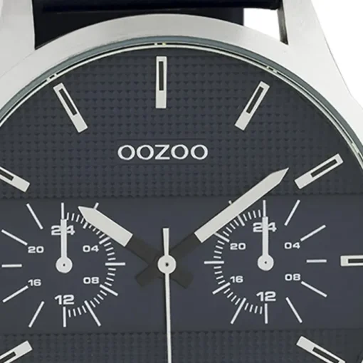 Oozoo Unisex Armbanduhr Timepieces Analog Leder dunkelblau UOC10536