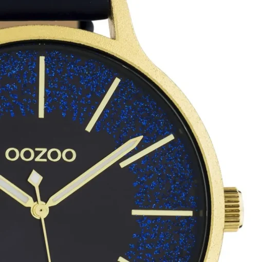 Oozoo Unisex Armbanduhr Timepieces Analog Leder schwarz UOC10568