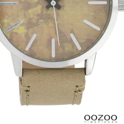 Oozoo Unisex Armbanduhr Timepieces Analog Leder beige UOC10000