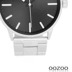 Oozoo Unisex Armbanduhr Timepieces Analog Metallband silber UOC11514