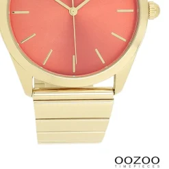 Oozoo Unisex Armbanduhr Timepieces Analog Metallband gold UOC11518