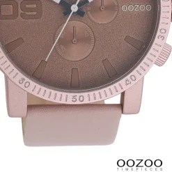 Oozoo Unisex Armbanduhr Timepieces Analog Leder taupe braun UOC11218