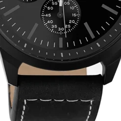 Oozoo Unisex Armbanduhr Timepieces C10909 Analog Leder schwarz UOC10909